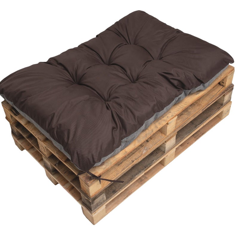 Poduszka ogrodowa na paletę 120x60cm poduszka na meble ogrodowe brązowa, poduszka na balkon taras, poducha ogrodowa na meble z palet