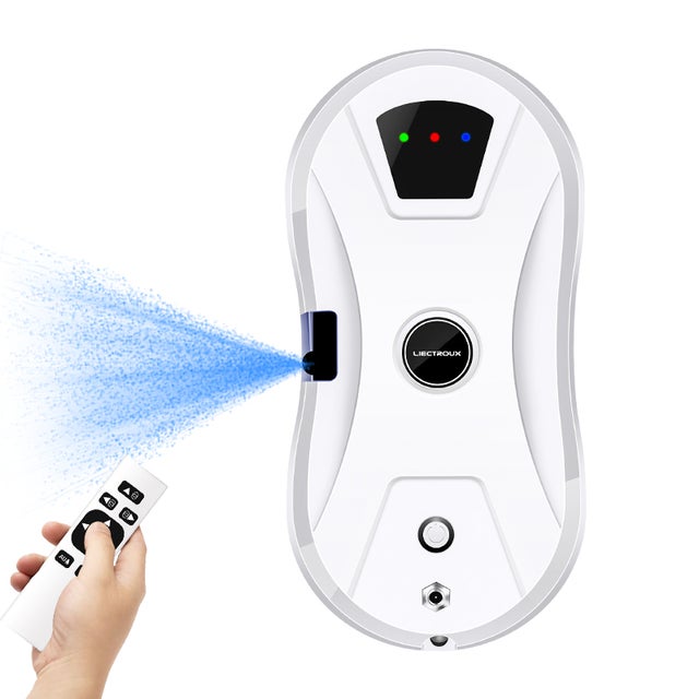 LIECTROUX YW610 – Inteligentny Robot do Mycia Okien z Zbiornikiem na Wodę 30 ml, Wysoka Wydajność + 10 Ściereczek w Zestawie