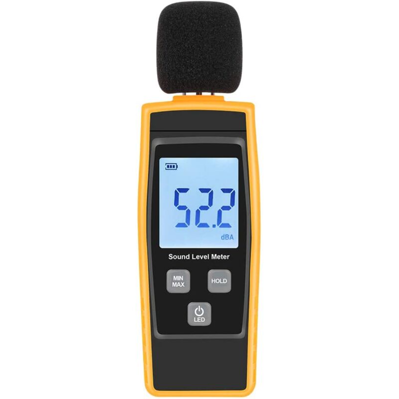 Ręczny miernik poziomu dźwięku 30-130 dB Decybel do pomiaru hałasu z cyfrowym podświetlanym ekranem LCD do użytku wewnątrz/na zewnątrz