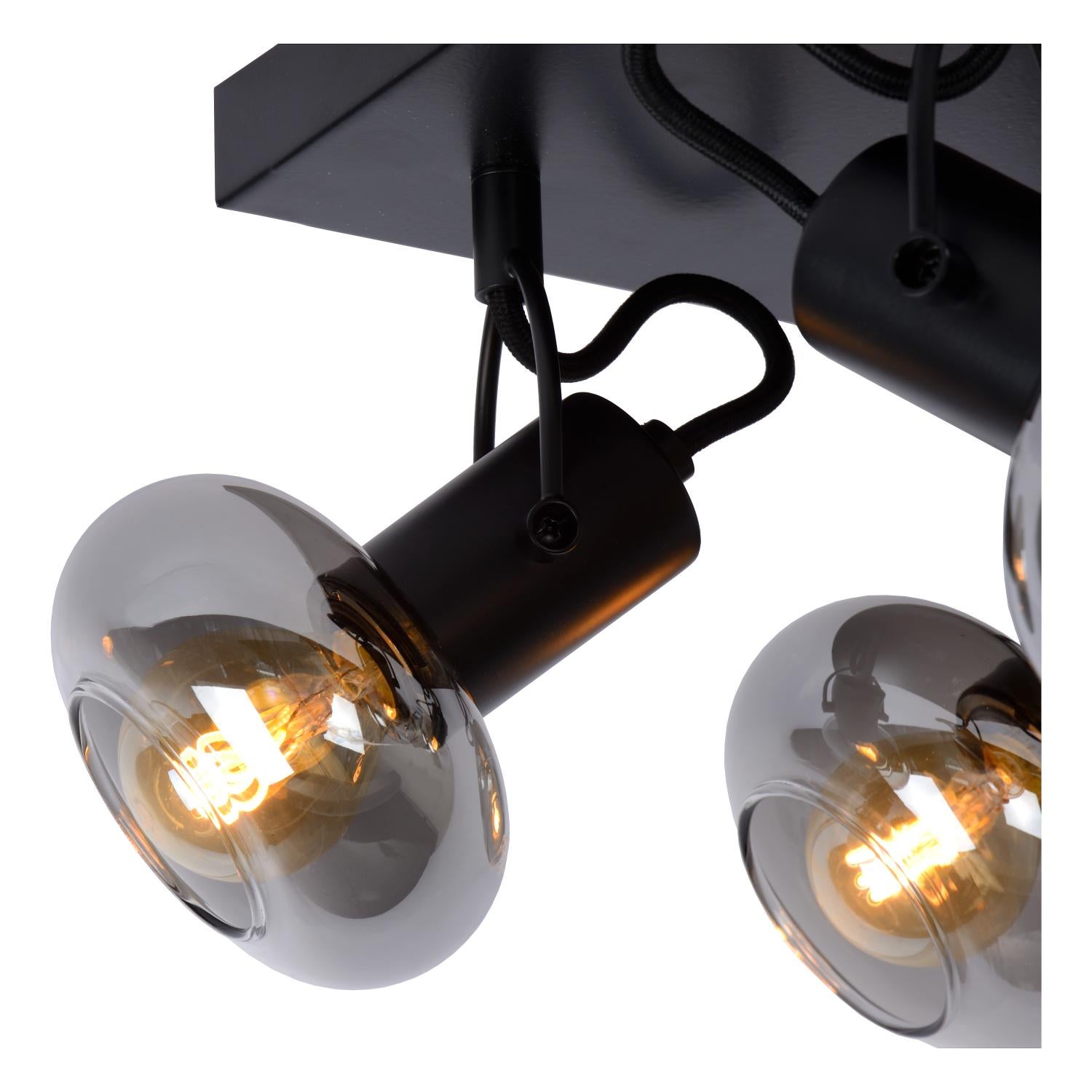 Spot plafond MADEE - Noir - 4xE14 - Lucide - 7