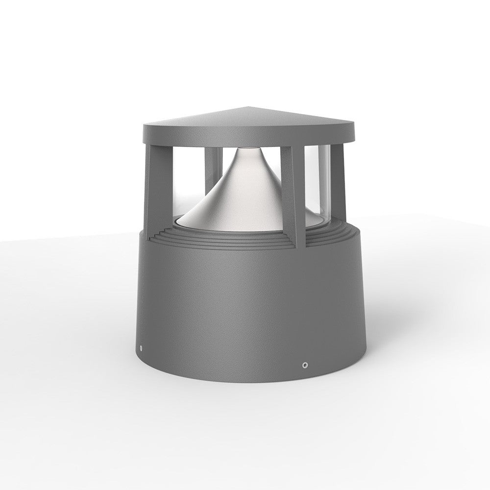 Zewnętrzna latarnia LED Alexandria 12W Ciemnoszara 3000K IP65 IK08 Wysokość 21cm Iberlamp