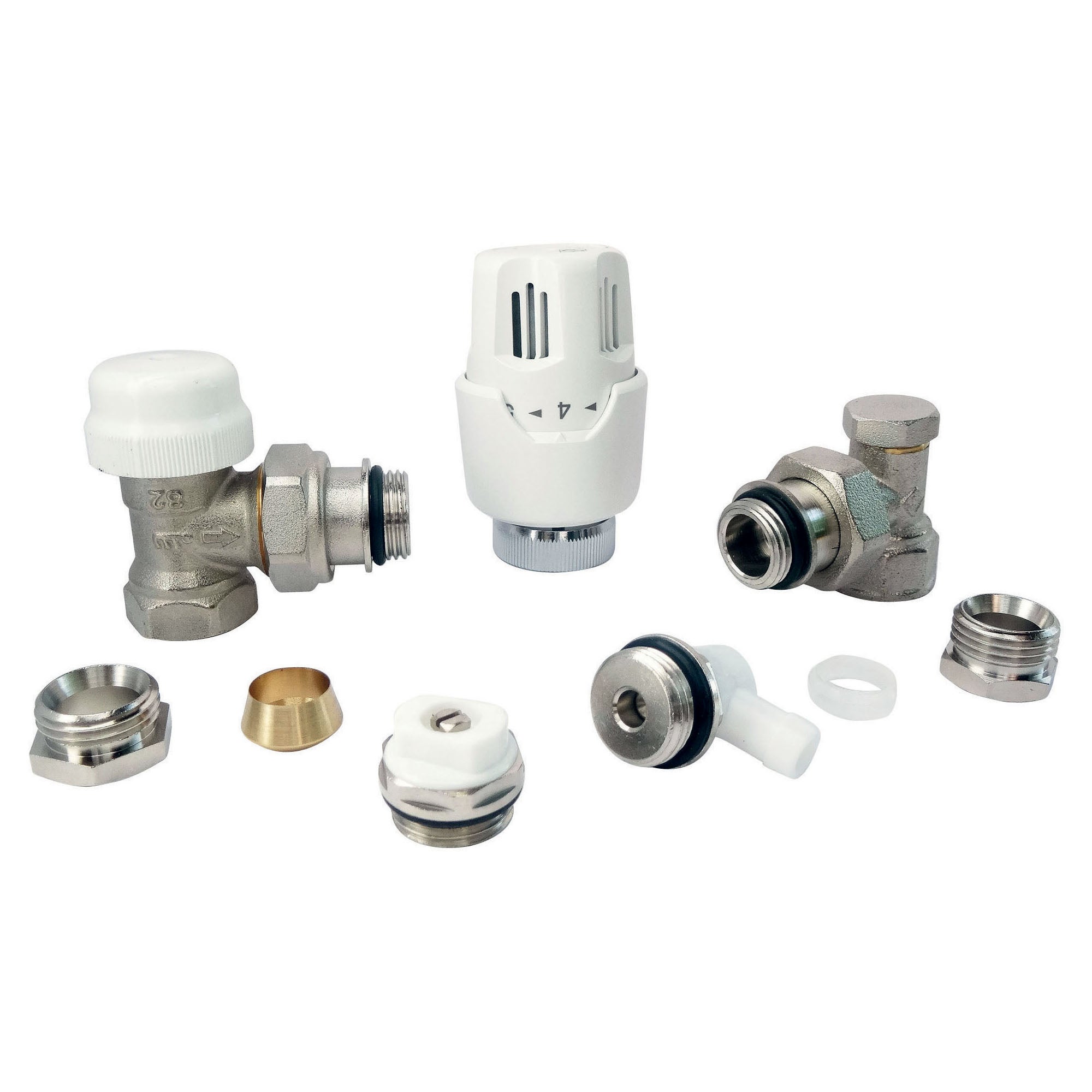 Kit radiateur robinet thermostatique equerre 15/21 | Leroy Merlin