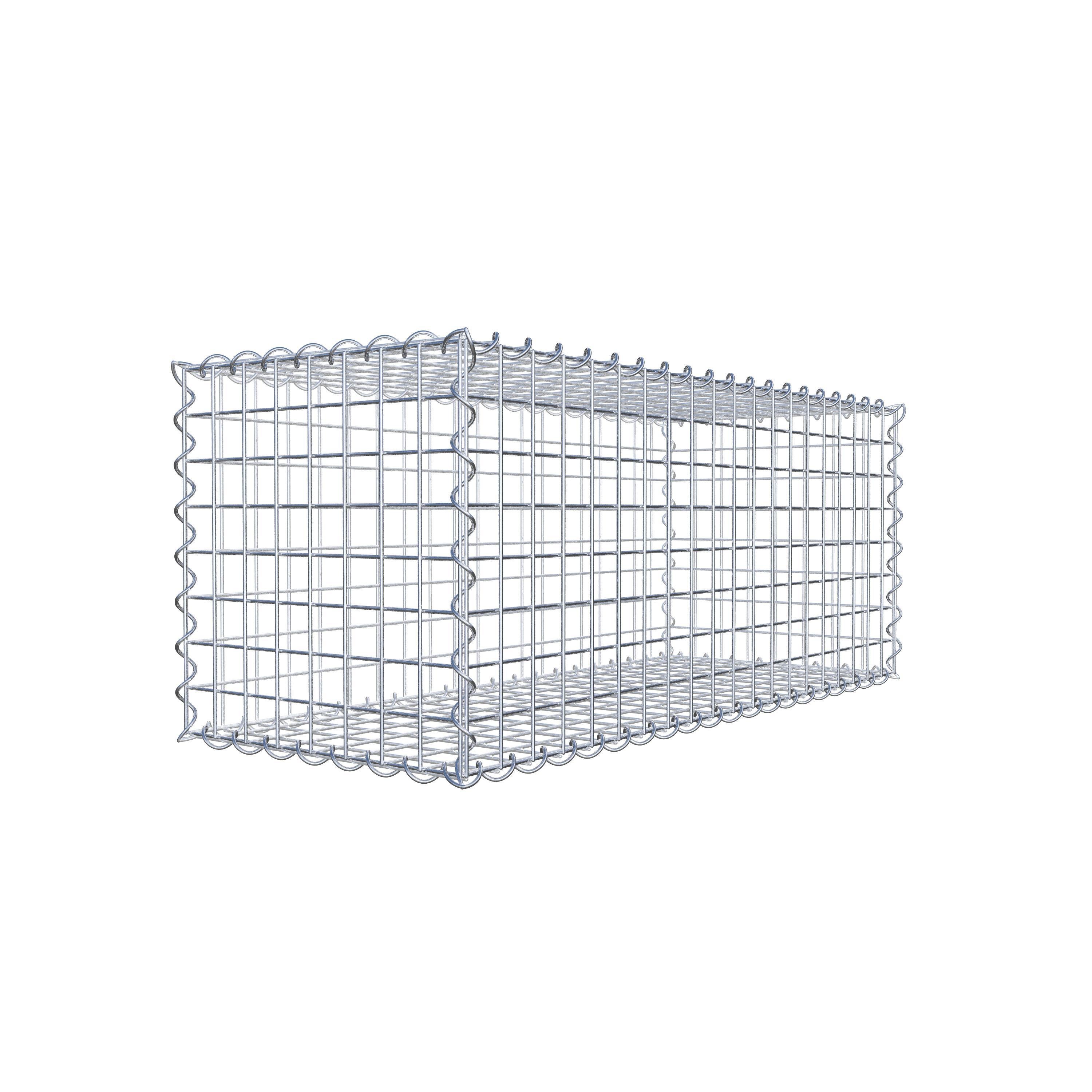Gabion Jardin GABIONA Panier De Pierre Gabion Carré, Mailles 10 X 10 Cm, Profondeur 20 Cm, Spirale Fermeture, Galvanisé 80 X 40 X 20 Cm Panier 20 Cm De Largeur