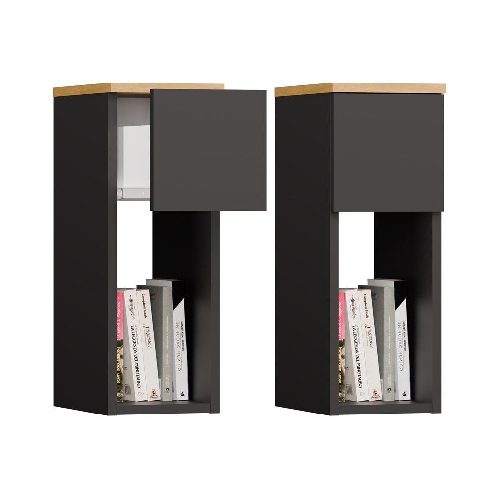 Szafka nocna GALAX 20/1S Antracyt Artisan 30x20x55 cm 1 szt