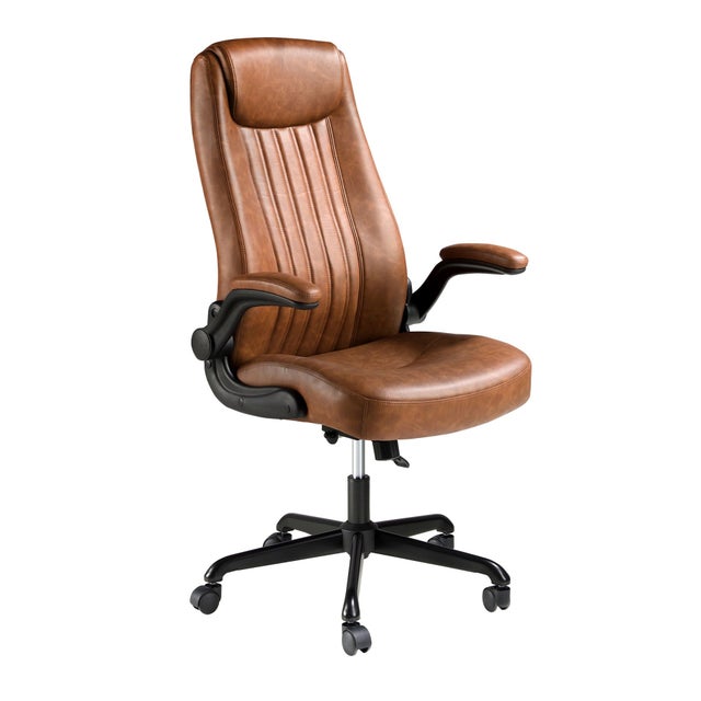 Silla oficina giratoria polipiel marrón 69 x 73 x 115