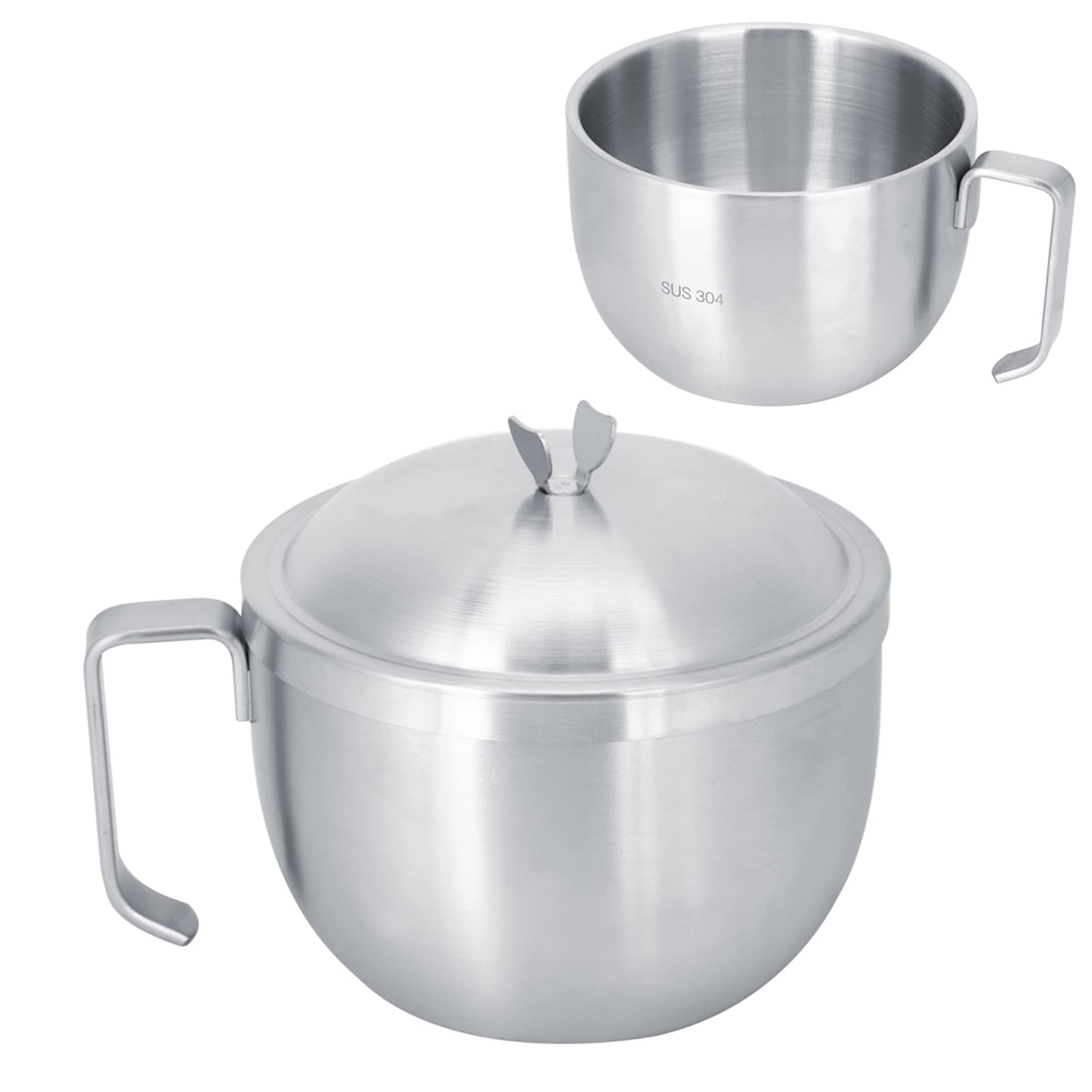 Set 3 Contenitori In Acciaio Inox Con Coperchio GN 1/3 32,5x17,5x6,5 Cm – Impilabili Con 2 Pinze Per Impanare, Ideali Per Cucina E Catering