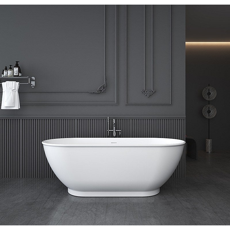 Wanna wolnostojąca owalna – 240 l – 170 × 75 × 60 cm (dł. × szer. × wys.) – kolor biały – akrylowa - MOBULA