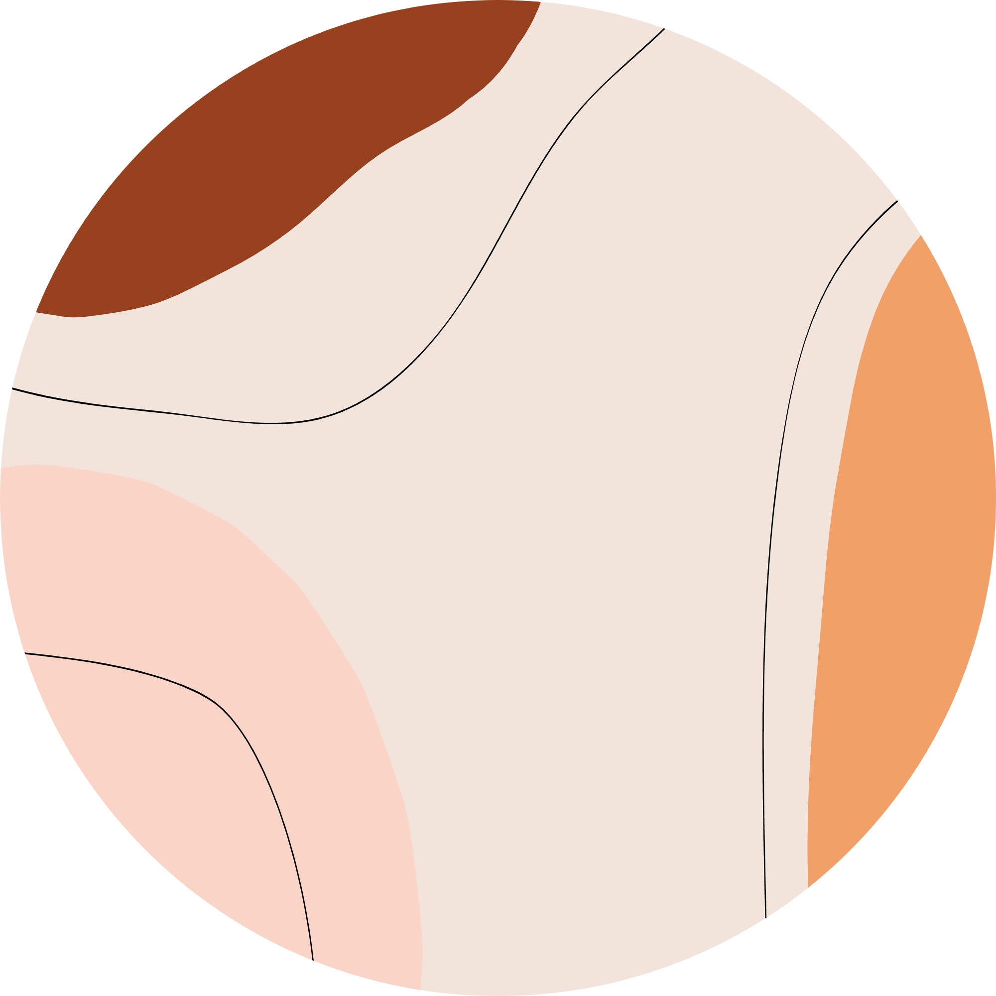 Tapis antidérapant en vinyle, Tania [Diam] 200 cm - PVC imprimé, lavable, ignifuge, pour le salon et la cuisine, style moderne - 2