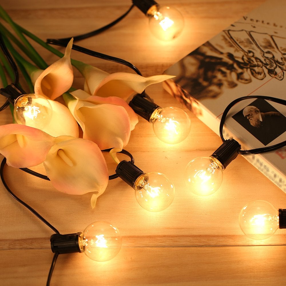 Guirlande Lumineuse Extérieur , Guirlande Guinguette Raccordable 7.6M 25 G40 Ampoules avec 3 Ampoules Rechange pour Fête Jardin Mariage Patio - 2