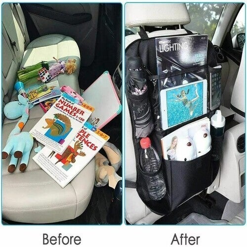 2 Tasche Organizer Per Sedile Auto - Portaoggetti Salva-spazio Per Console E Sedili - Foto 3