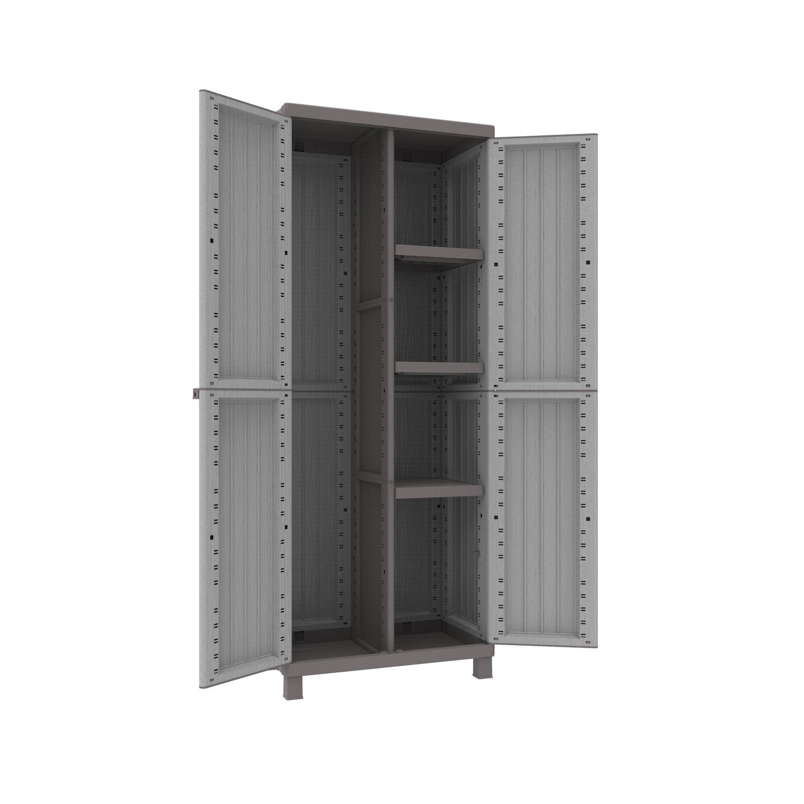 Armoire de rangement avec 3 étagères et placard à balais cm 102x39 170h ...