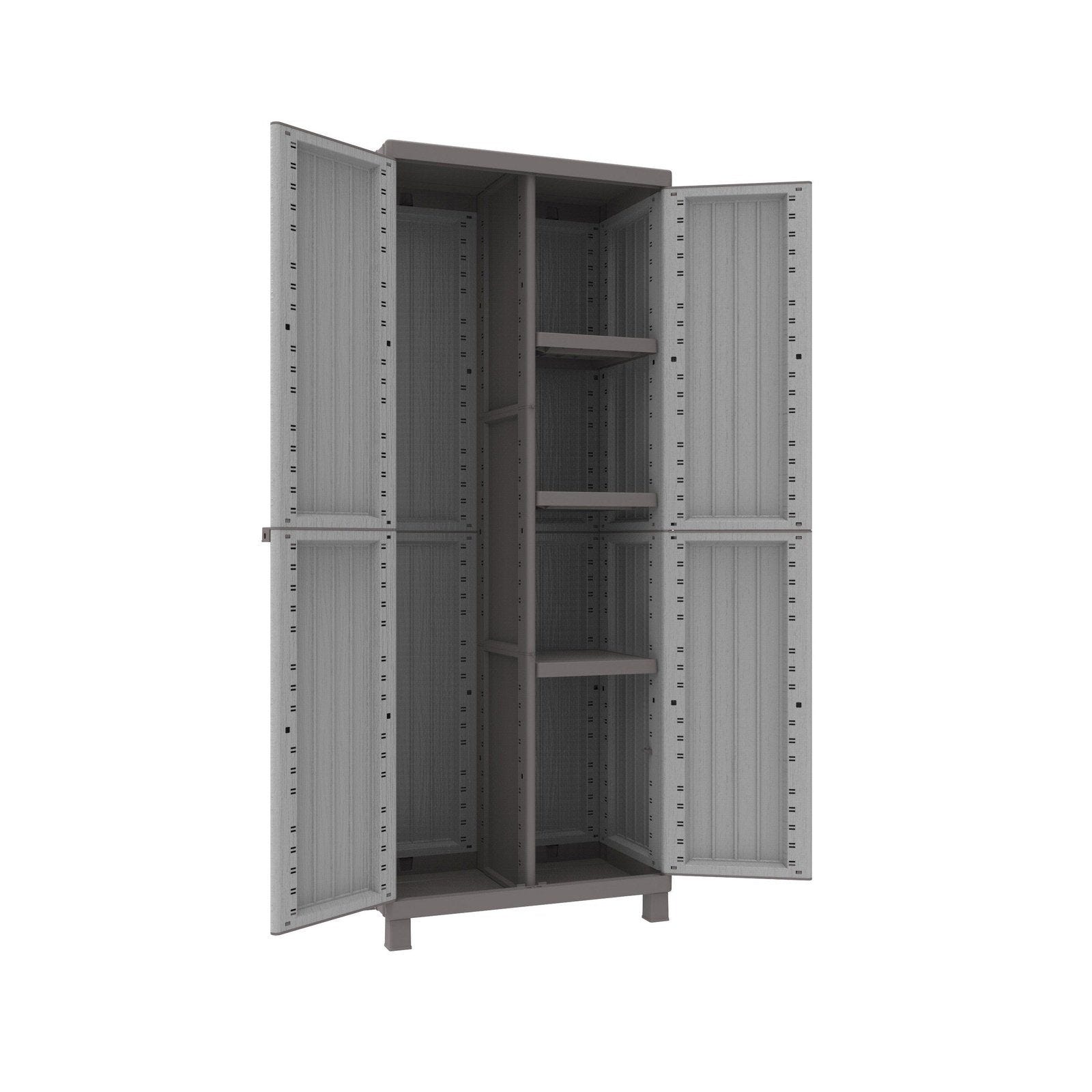 Piece Rangement Armoire de rangement avec 3 étagères et placard à balais cm 102x39 170h ...