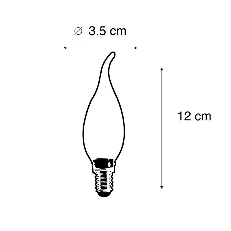 Ampoule LED à filament bougie E14 dimmable 240V 3W 250lm - 4