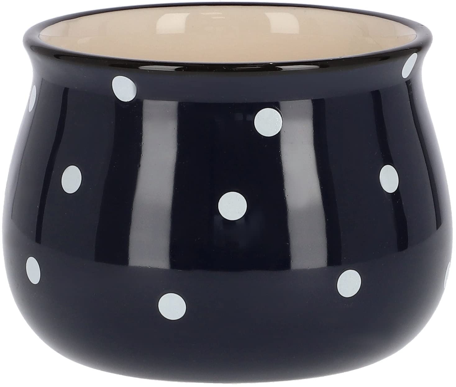 Doniczka osłonka 110mm donica ceramiczna w grochy - KOTARBAU