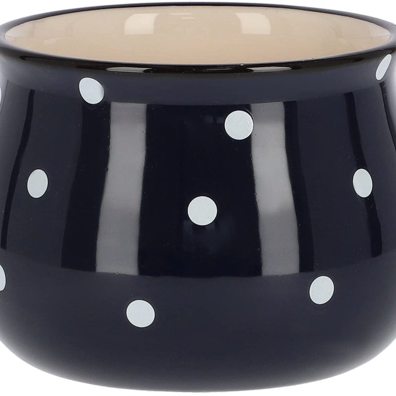 Doniczka osłonka 110mm donica ceramiczna w grochy - KOTARBAU