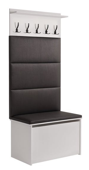 WOLTU Porte-manteau En Métal Avec Butoirs En PVC - Support De Veste Autoportant Stable - Pour Chambre à Coucher, Dressing, Couloir - 80 X 45 X 145 Cm (l X P X H) - Blanc