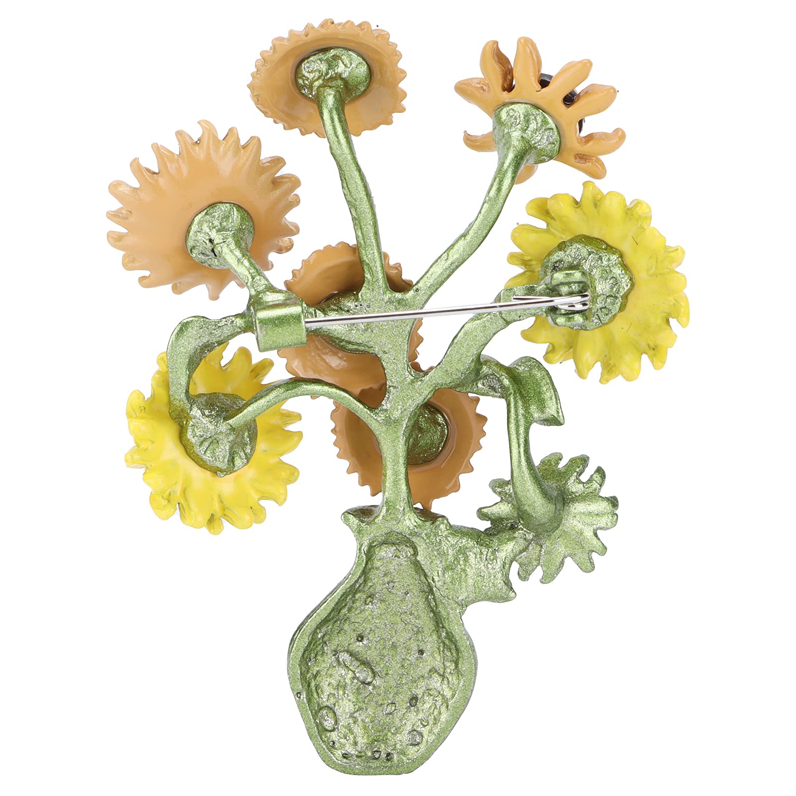 Broche tournesol épinglette plante vase fleur broches simples ...