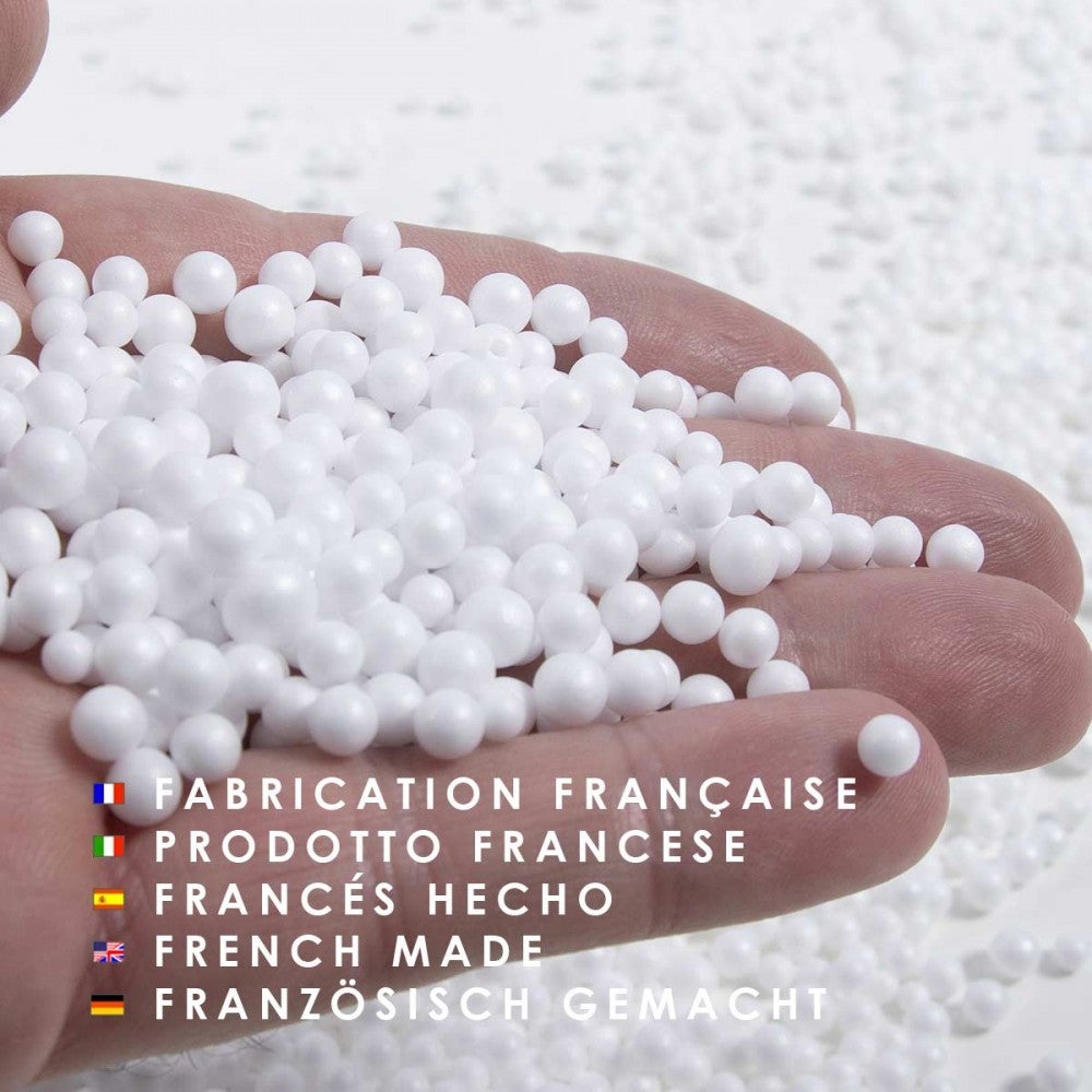 200 L Recharge Billes de Polystyrène Neuve, Certifiées M1 ANTI-FEU, Pour Pouf Géant BiG52 - 2
