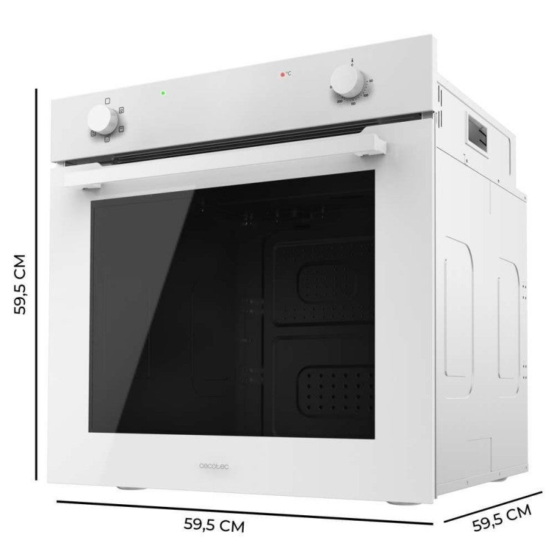 Cecotec Four Intégrable Multifonction Conventionnel de 80L Bolero Hexa C126400 Glass White. 2800W, 5 Fonctions, Basse - 2