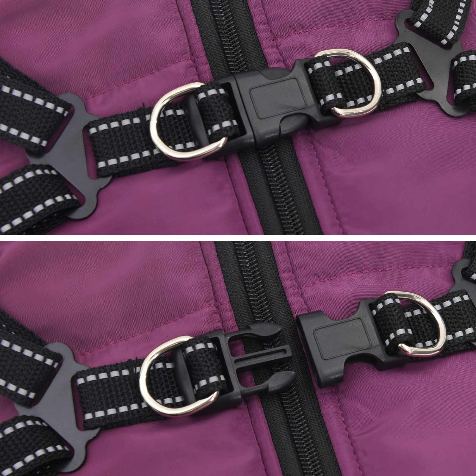 Abrigo para Perros Morado L36 Vellón y poliéster vidaXL - 6