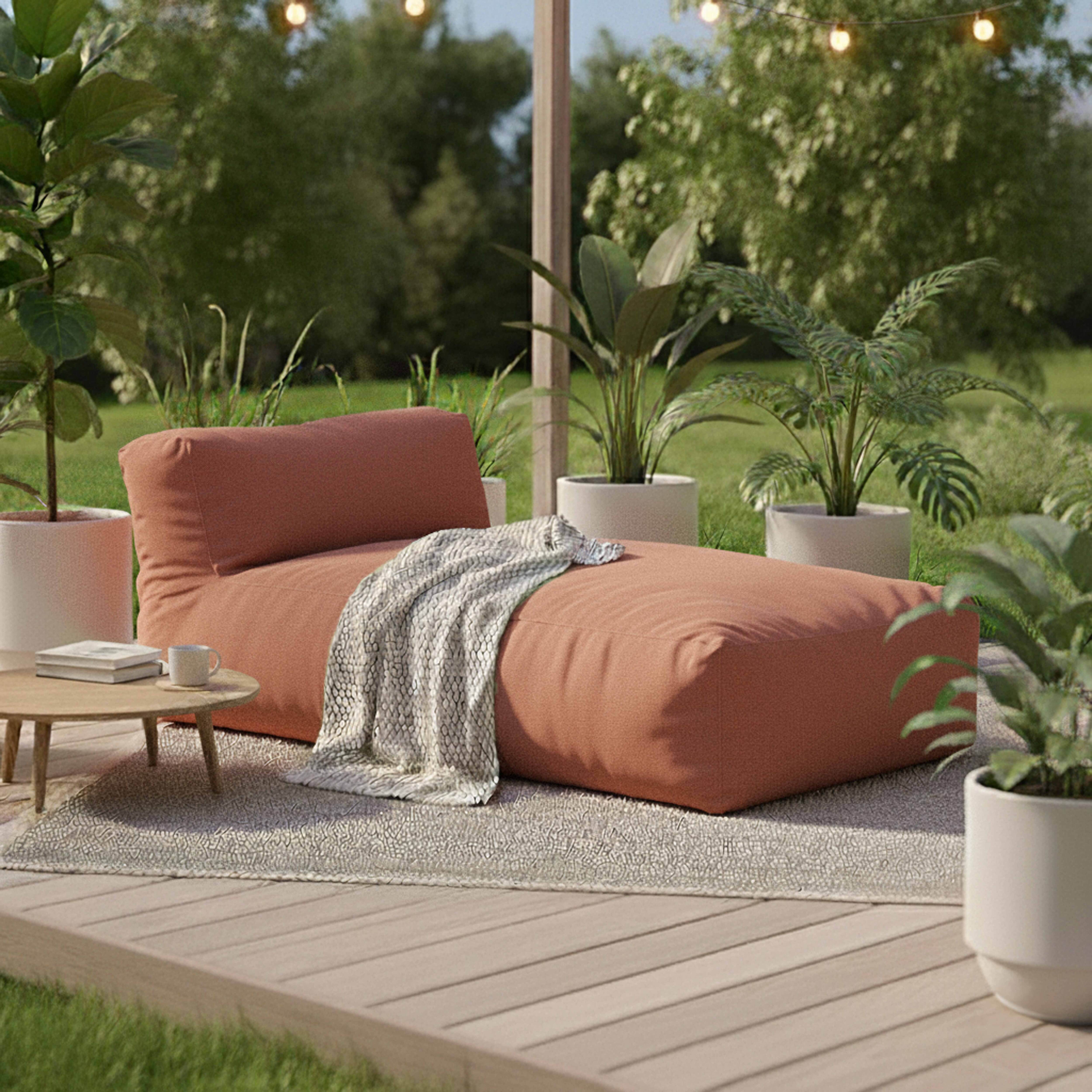 Oviala  Chaise Longue Para Muebles De Jardín Modulares De Terracota, Mixi , Leroy Merlin