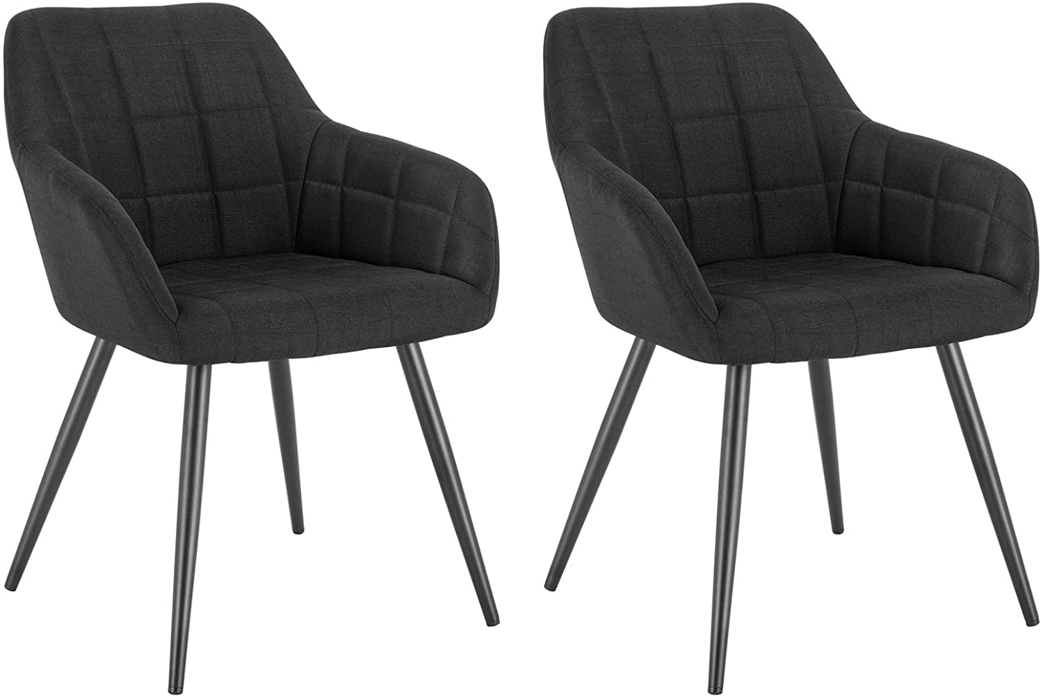 WOLTU Lot de 2 Chaises de Salle à Manger avec accoudoirs，Chaise de ...