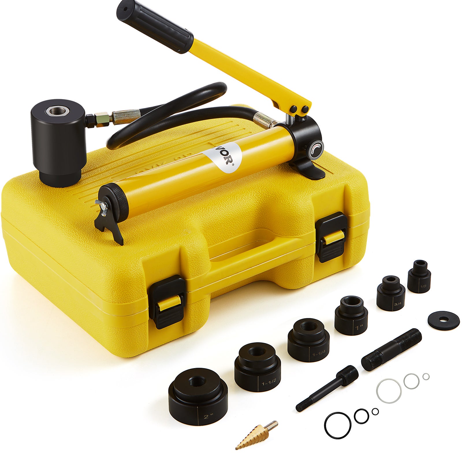 10t hydrauliczny siłownik dziurkacza wydajny zestaw pompy hydraulicznej 6 stempli VEVOR