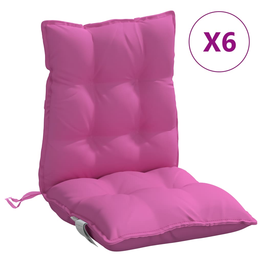Maison Exclusive - Cojines para silla con respaldo bajo 6 uds tela Oxford rosa - 2