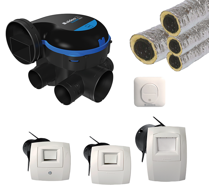 Kit VMC simple flux hygroreglable + bouton poussoir + gaines EasyHOME — free download