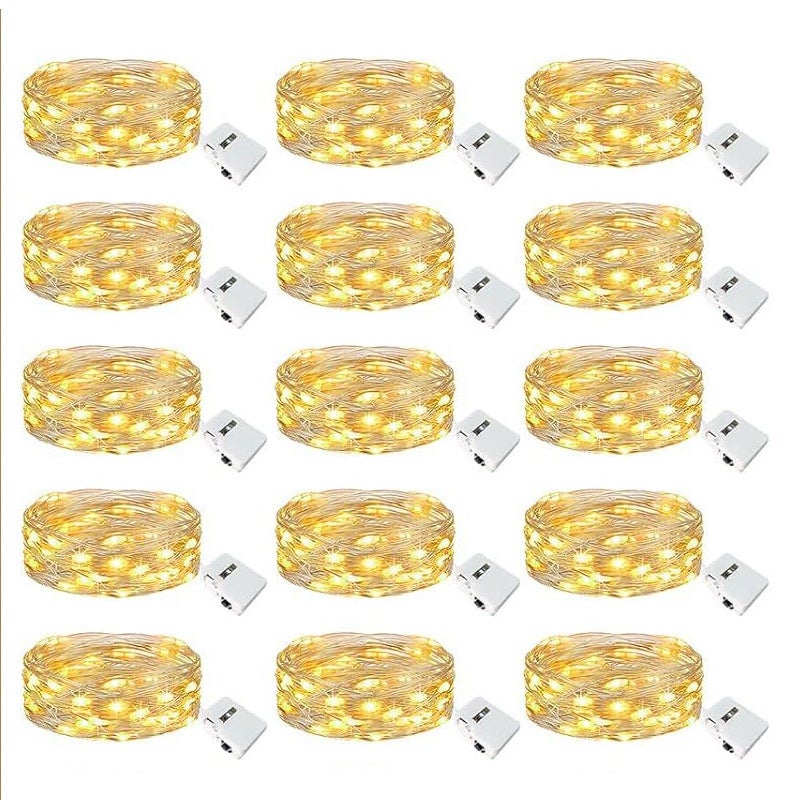 Luci a batteria, luci fatate da 10 m e 80 LED, 8 modalità di illuminazione, con telecomando, per decorazioni natalizie (luce colorata) | Leroy Merlin