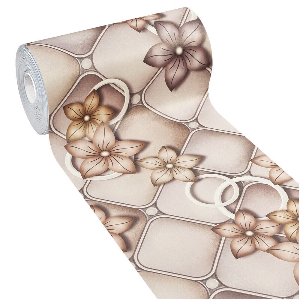 Alfombra de cocina 51x230 cm resistente a las manchas moderna antideslizante no deshilacha lavable flores elegantes