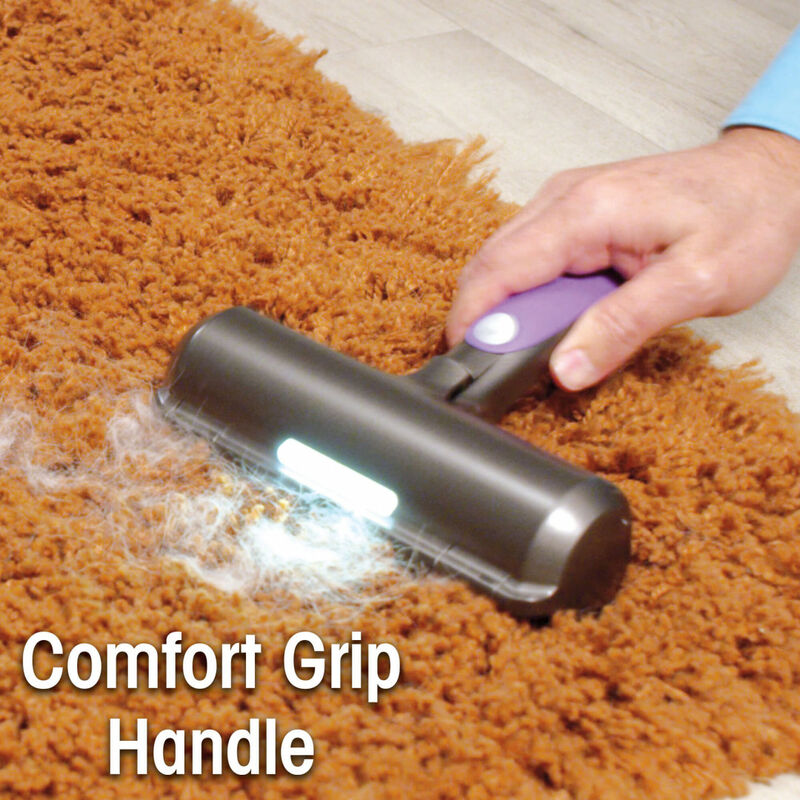 Cepillo quitapelos para mascotas, recogedor de pelos de perros y gatos, morado y gris, para sofá, ropa y coche. - 3