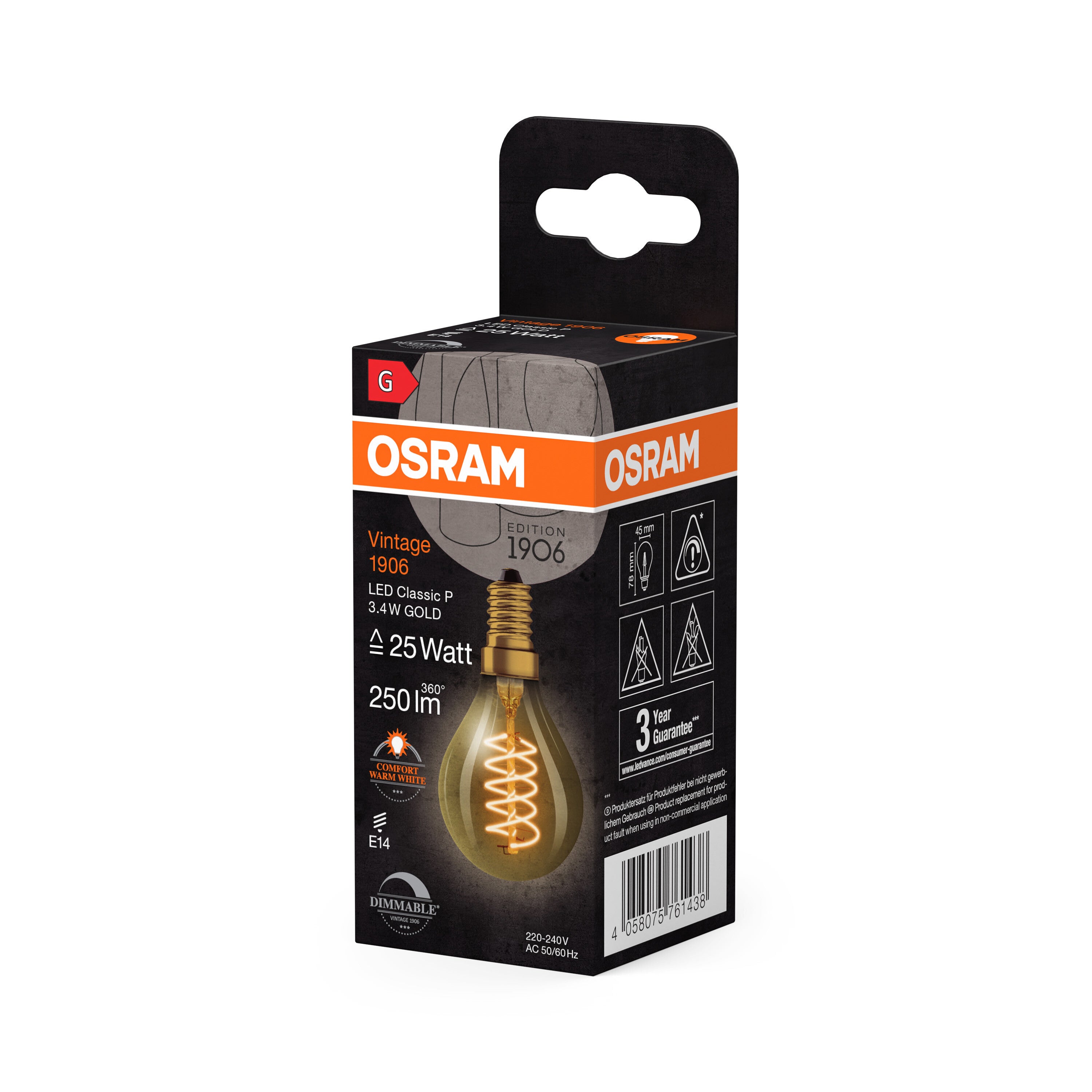 Ampoule LED OSRAM Vintage 1906, or, 3,4W, 250lm - 2