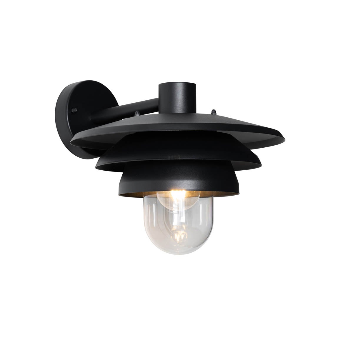 Designerska lampa ścienna zewnętrzna czarna IP44 - Morty