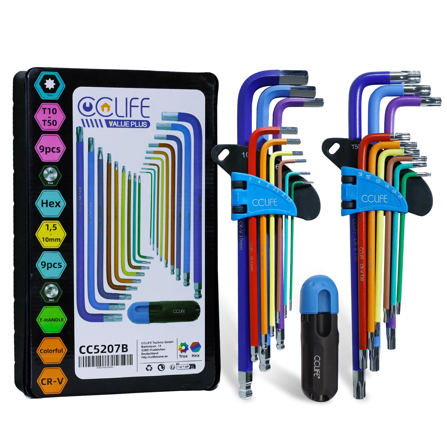 CHIAVE A BRUGOLA CON SFERA LUNGA 6,0 MM YT-05458 YATO