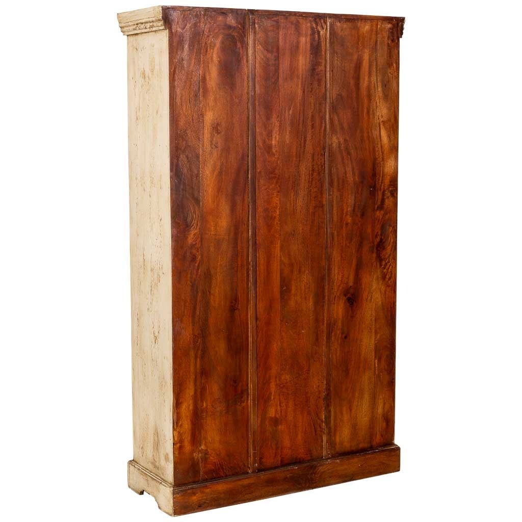 Vetrina in legno beige fatta a mano 105x40x180h cm - 4