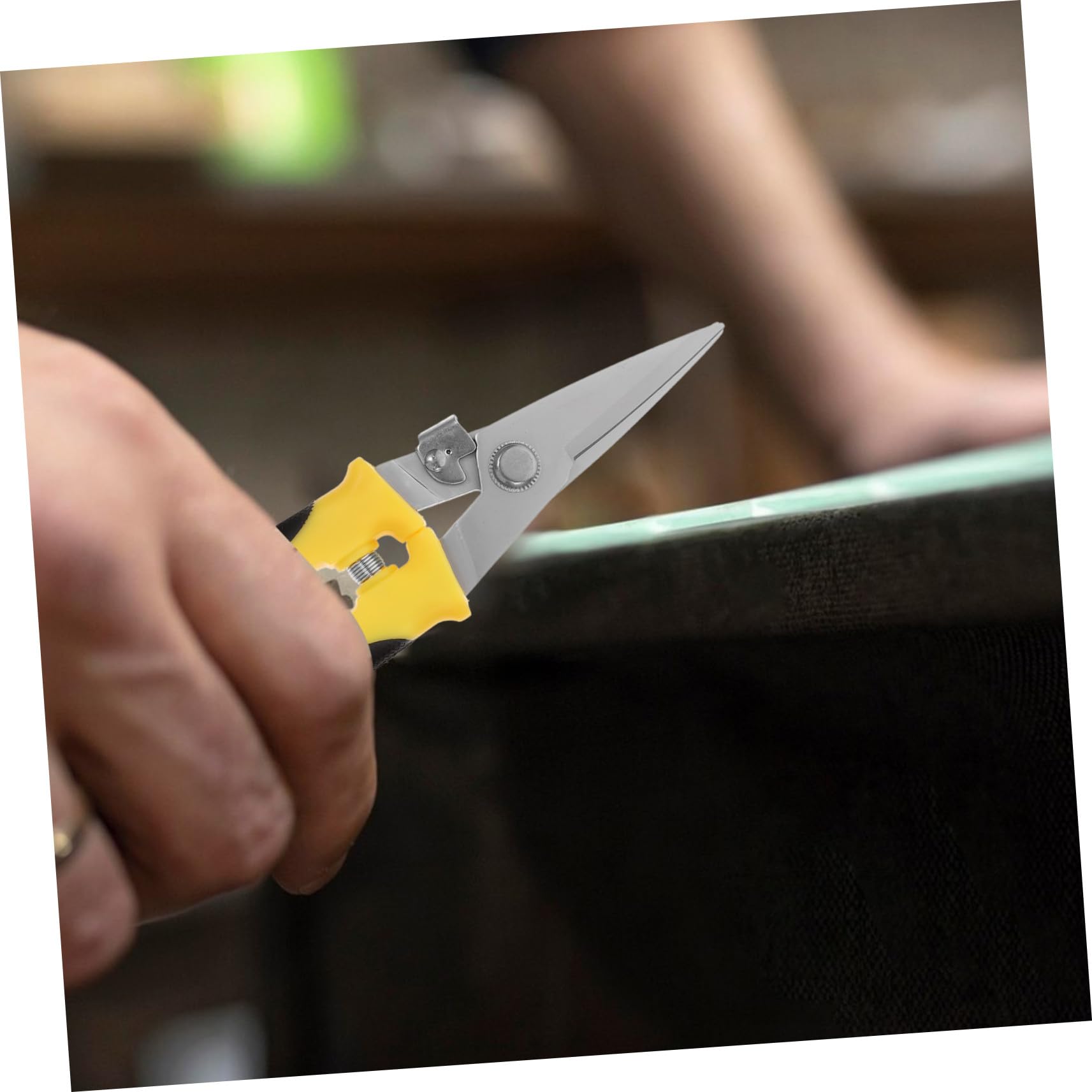 Forbici in acciaio inossidabile antiscivolo, utensile multifunzionale per il taglio della lamiera, utensile da taglio manuale ergonomico con impugnatu - 4