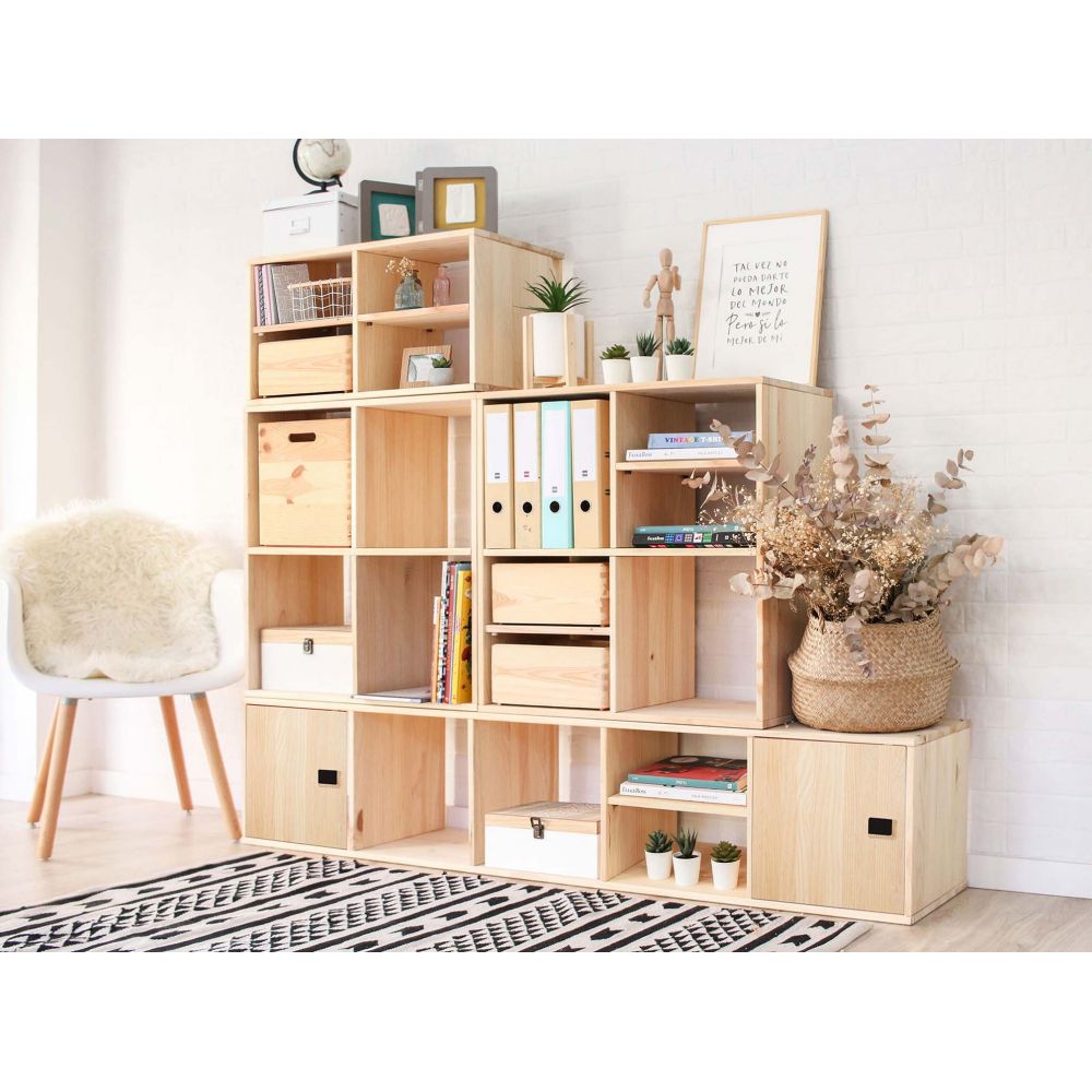 Étagère Astigarraga Dinamic 1 Cubes Modulaire Naturel Pin (36,2 x 33 x 36,2 cm) - 2