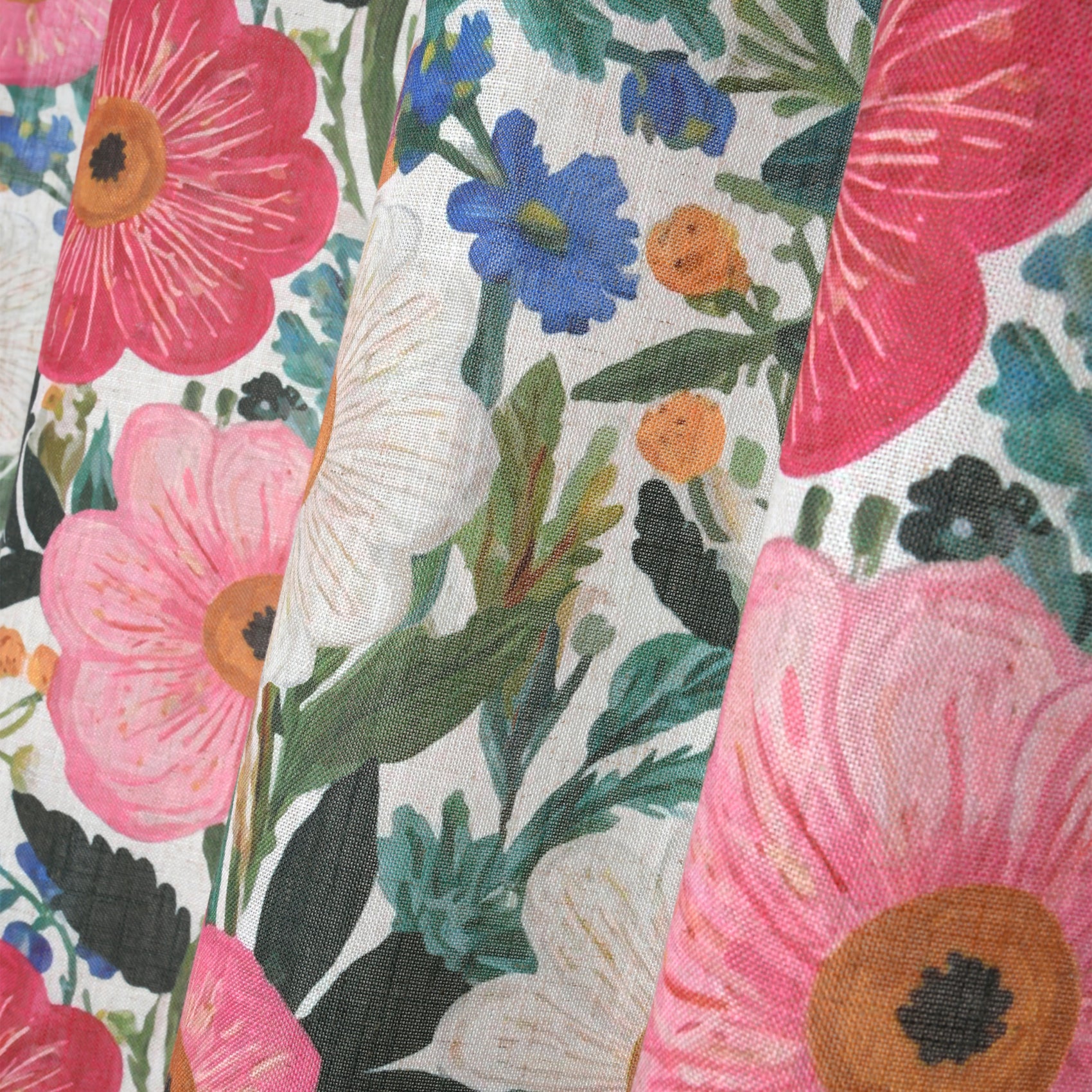 Zasłona BETTY STOF dekoracyjna 135x260 cm kolorowe kwiaty 1 szt.