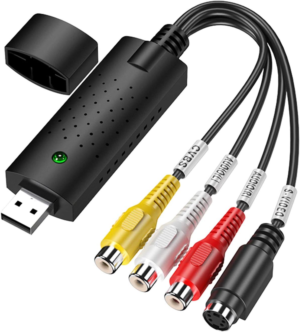 Konwerter VHS na Digital – Karta przechwytująca USB 2.0, Kompatybilna z Hi8, Windows/Mac, Łatwe zapisywanie wideo