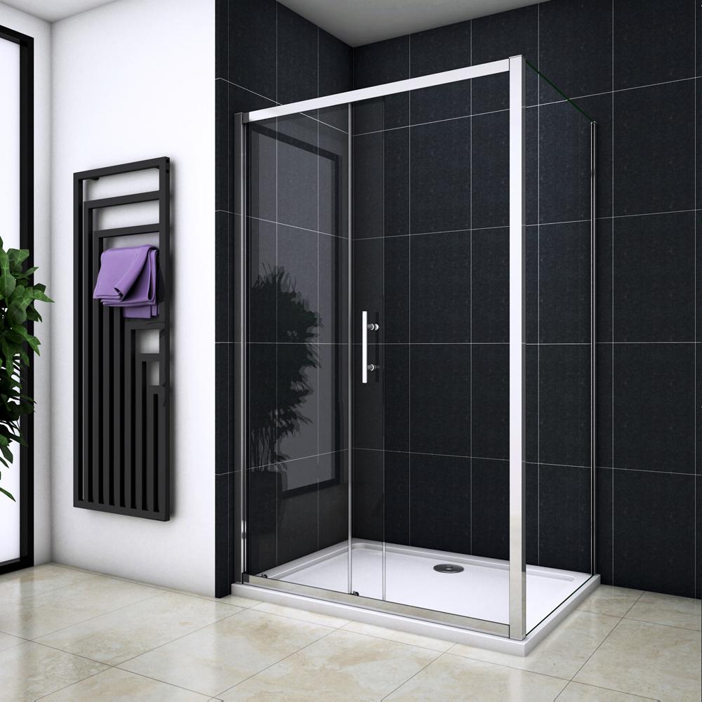 Océan Cabine de douche 120x70x190cm porte de douche + paroi latérale en verre trempé - 2