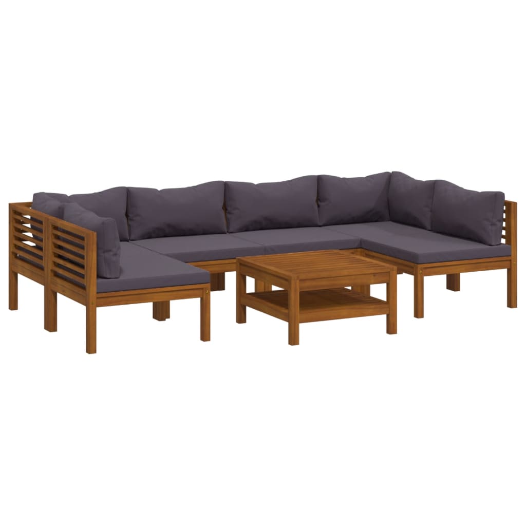 Salon bas de jardin en Bois Gris 6 personnes - 2