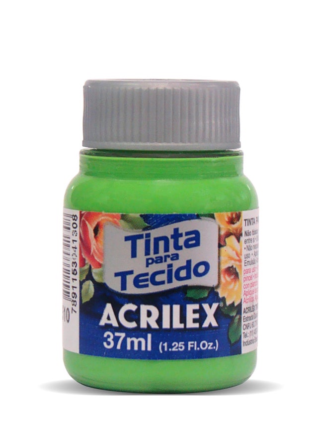 TINTA PARA TECIDO ACRILEX VERDE FOLHA 510 37ML 04140