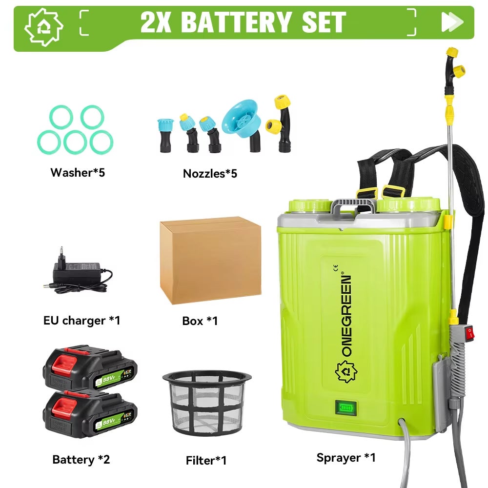 Pulvérisateur électrique au Lithium 20L, outils électriques d'irrigation par pulvérisation de pelouse de cour pour broche de batterie Makita 18V - 2