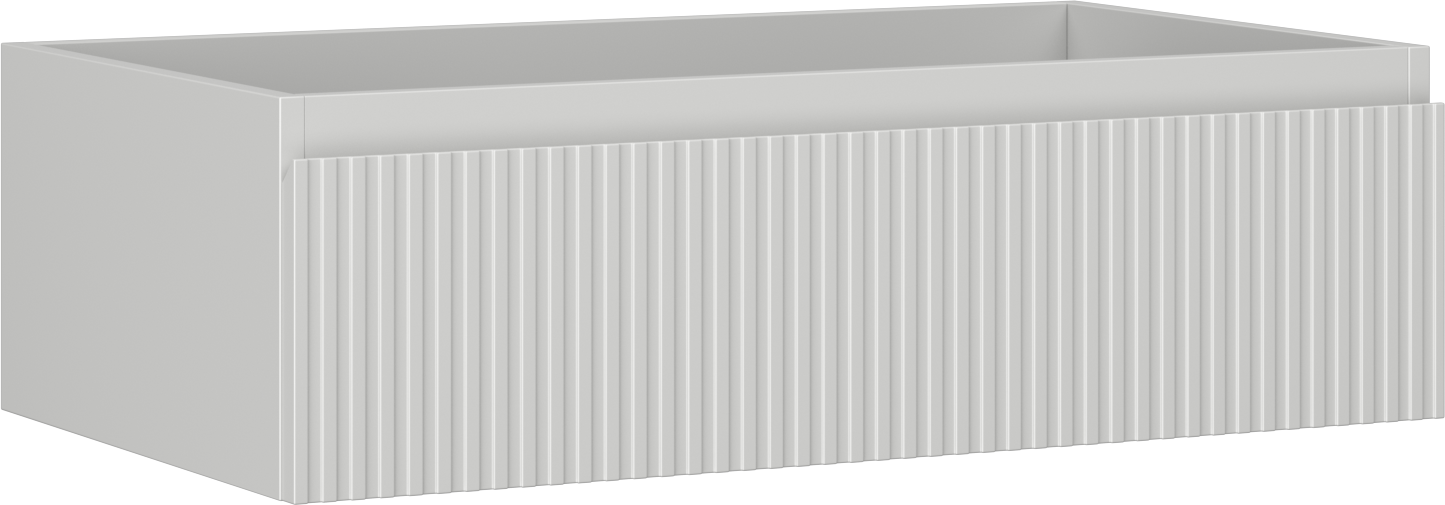 Mexen Rivel szafka łazienkowa podumywalkowa 80 cm, 1 szuflada, ryflowana , szara mat - 91A20-08023-1-BF62