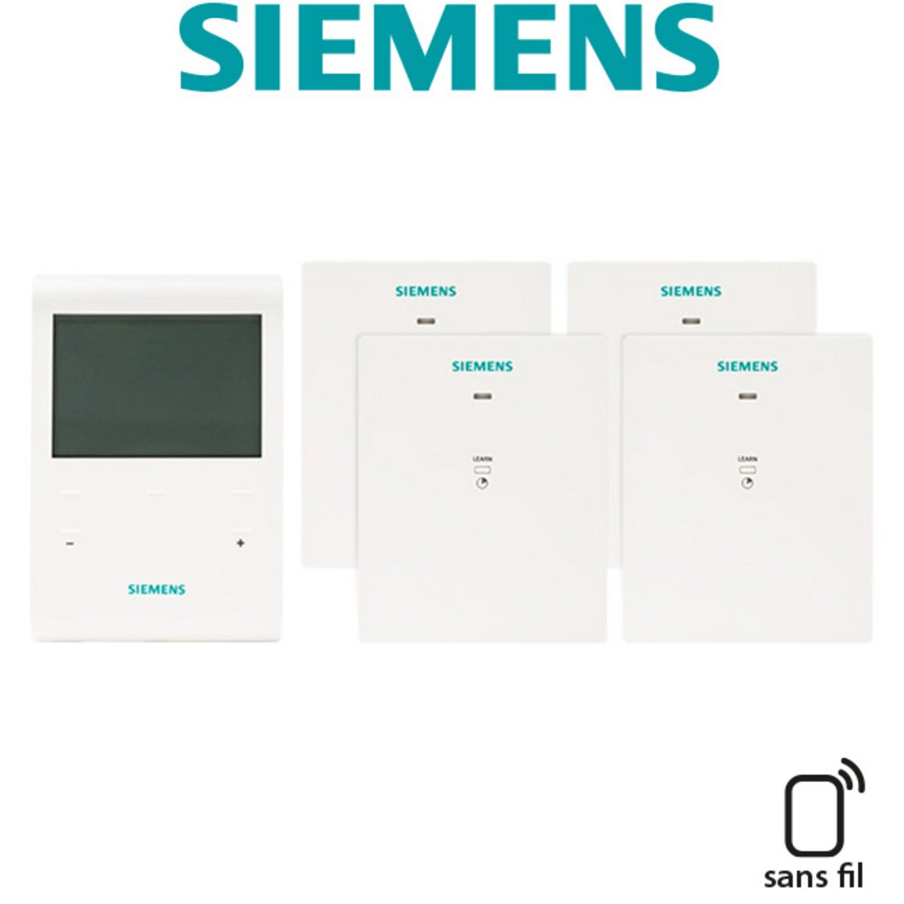 Programmateur fil pilote Siemens, 4 ordres, 3 zones indépendantes, 5 modes, alimentation 230 V - 2