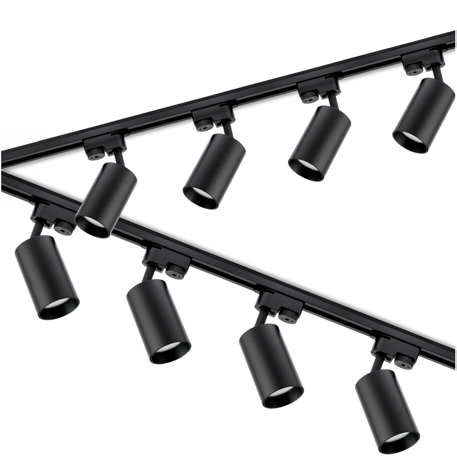 Zestaw Szyna Lumiled Oświetleniowa Szynoprzewód 4m + 8x Reflektor Szynowy GU10 Czarny LED