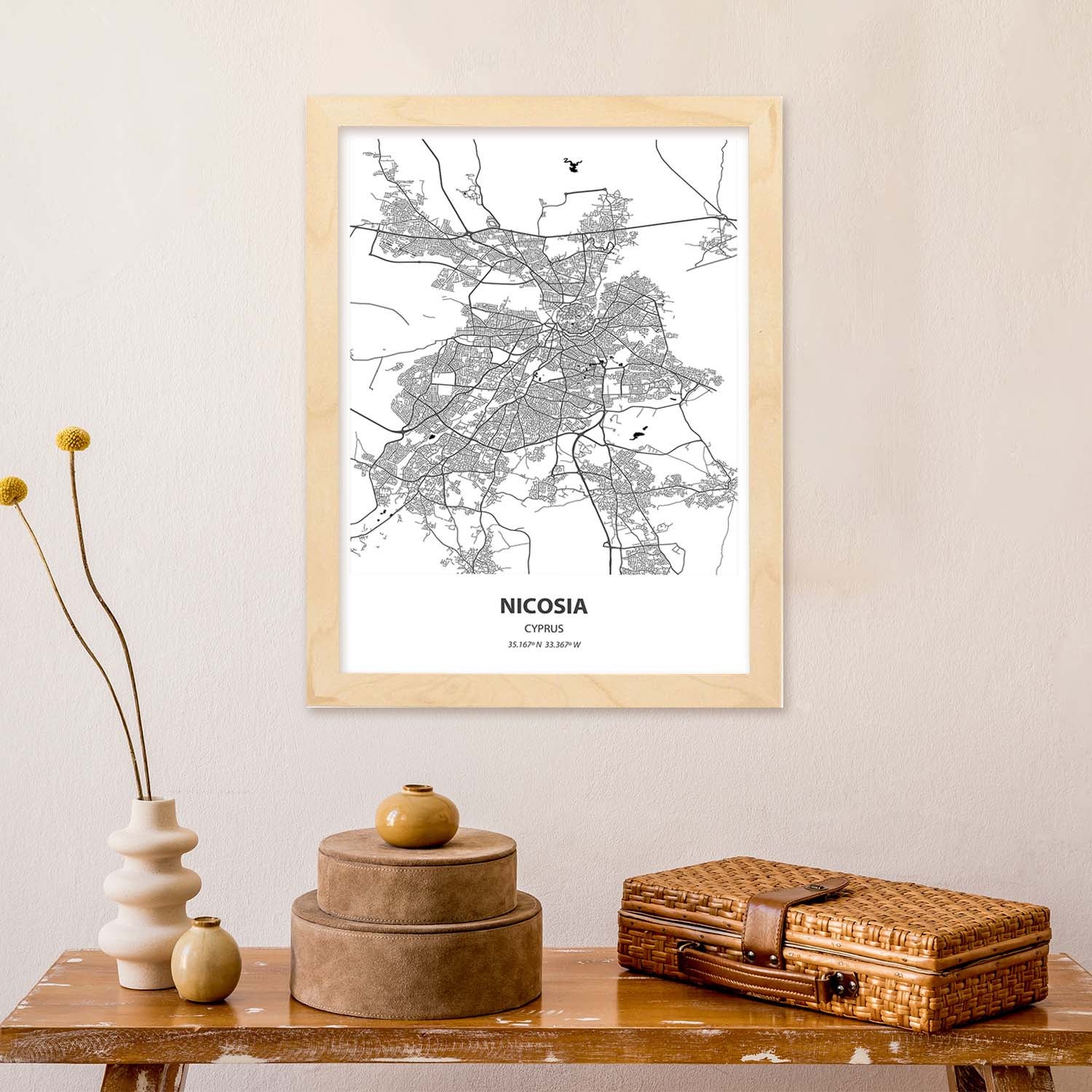 Póster Mapa De Sevilla En Negro - Tamaño A3 (29.7x42cm), Impresión De Alta Calidad, Envío Desde España