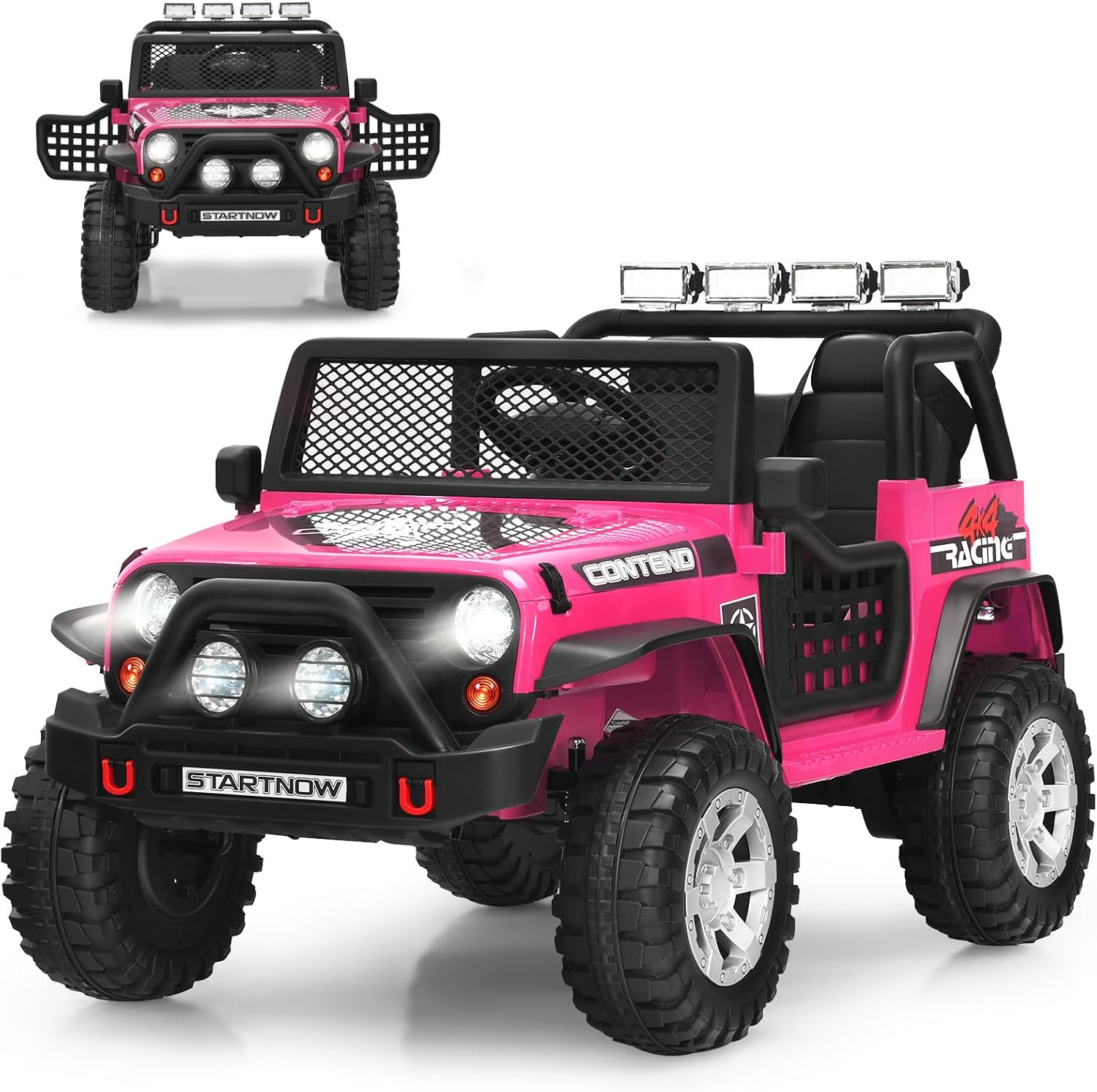 Moto électrique Enfant COSTWAY 6V - 2 En 1 (2 Ou 3 Roues) - 2-3km/h - Phare LED, Musique - Pour 18-36 Mois
