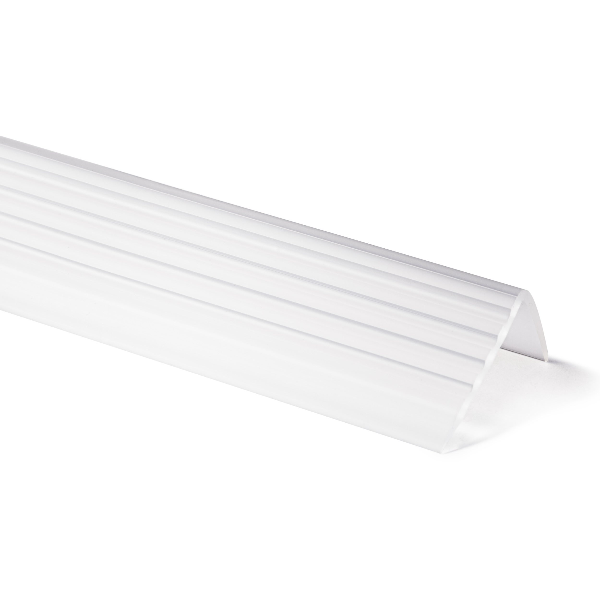Samoprzylepny profil schodowy 40x25 mm PVC na krawędzie stopni z ryflowaniem - 90 cm, transparentny